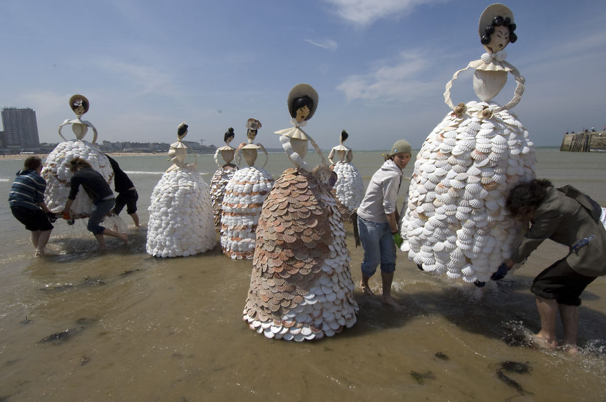 I Made Twelve Life-Sized Ladies From Real Shells