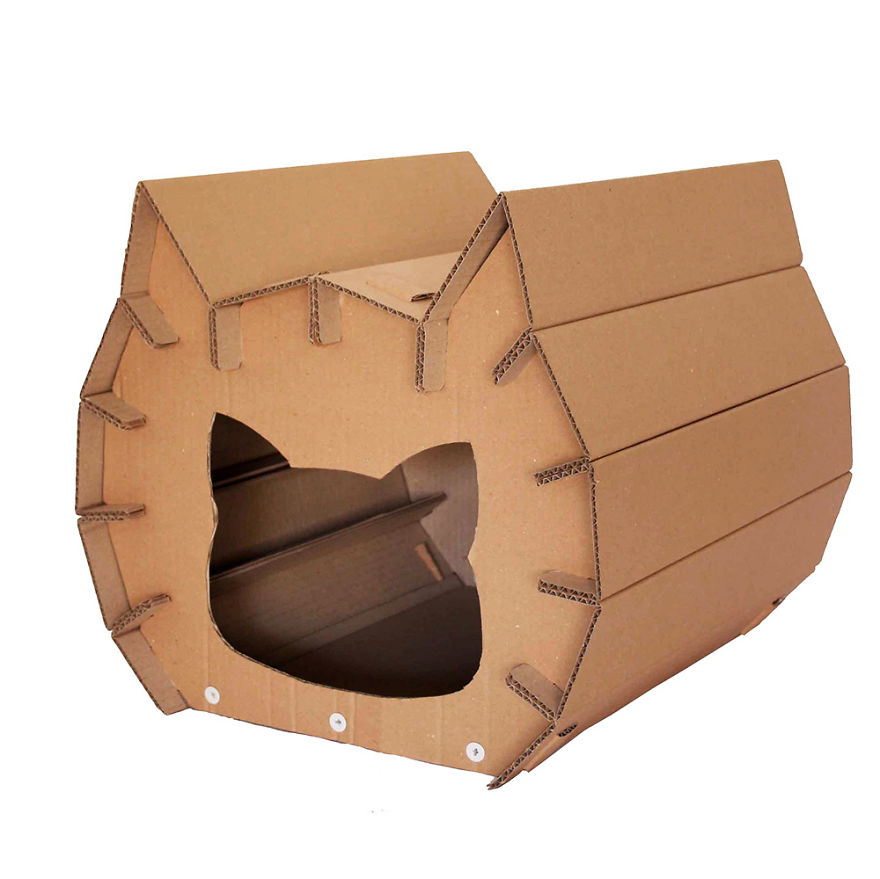 Creative Cat Houses Made From Cardboard