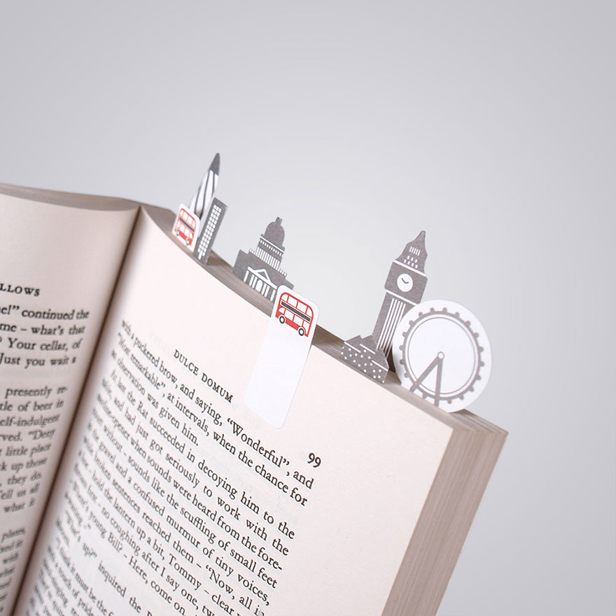 Diminutos marcapáginas de papel para crear mundos en miniatura en tus libros