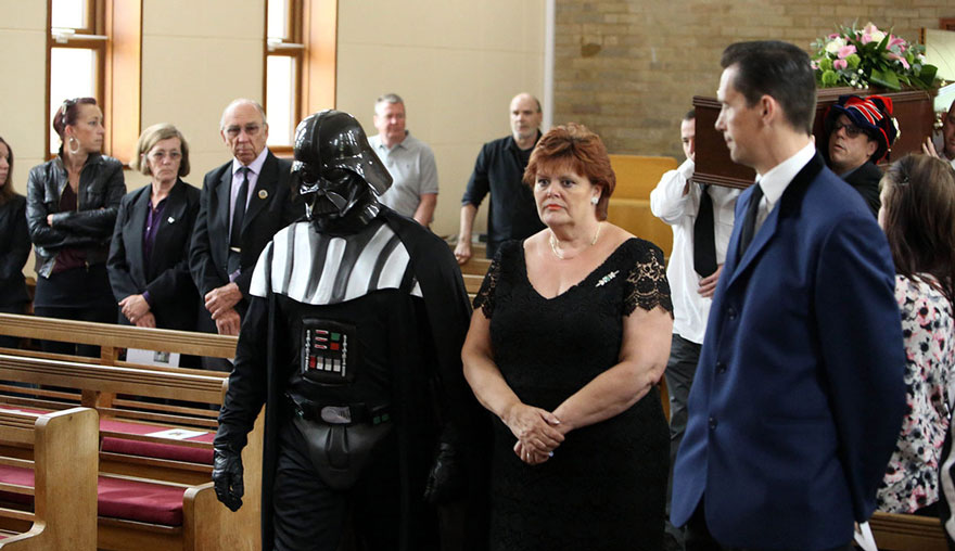 Darth Vader Leads Funeral For Badass Grandmother