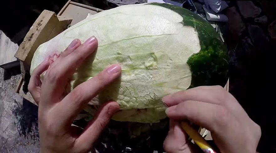 Watch This Watermelon Become A Terrifying Dragon