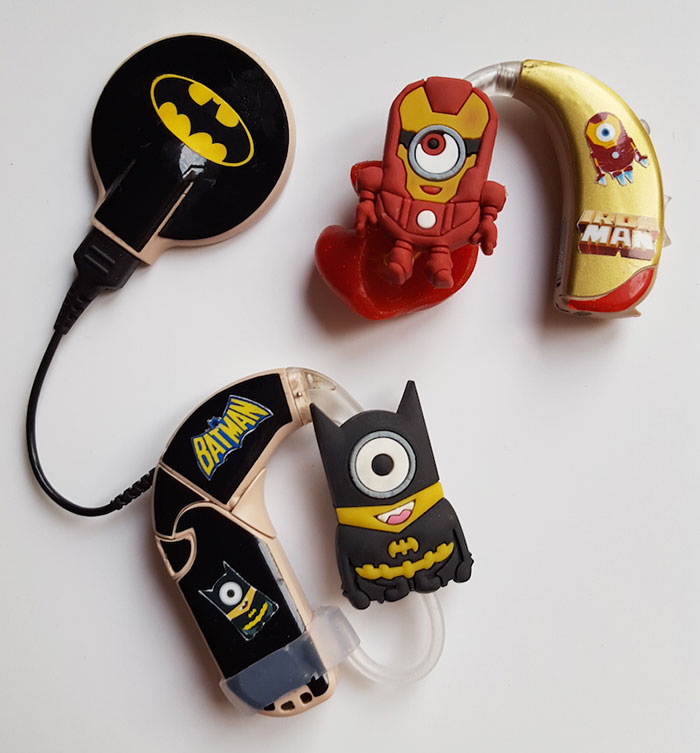 Mom Turns Her Son's Hearing Aids Into Superheroes So He Would Feel Cool Wearing Them