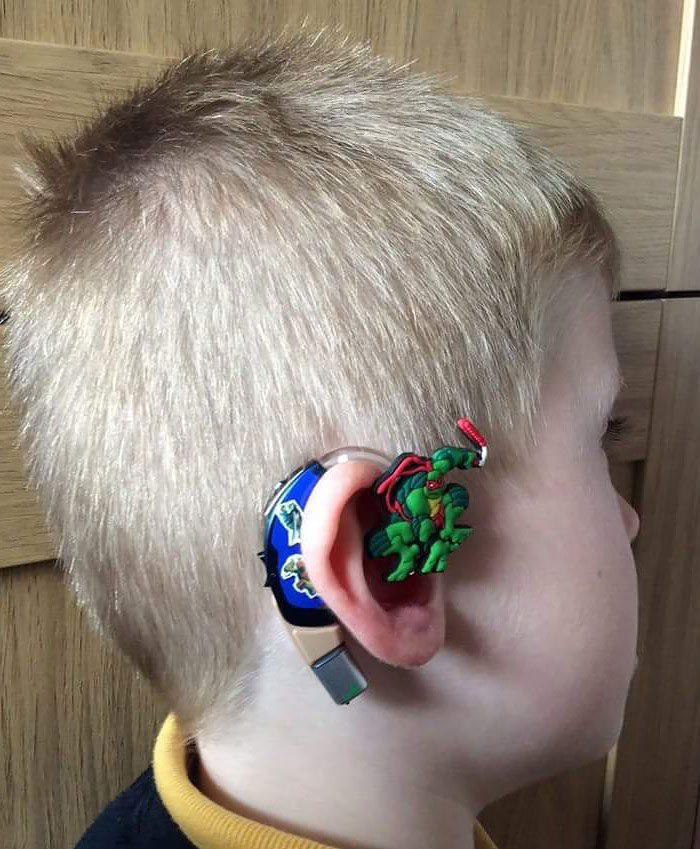 Mom Turns Her Son's Hearing Aids Into Superheroes So He Would Feel Cool Wearing Them