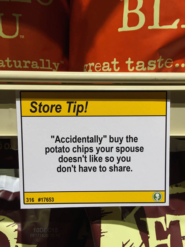 Guy Leaves Hilarious "Shopping Tips" In Grocery Store