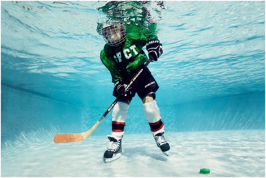 I Photograph Kids Playing Their Favorite Sports Underwater | Bored Panda