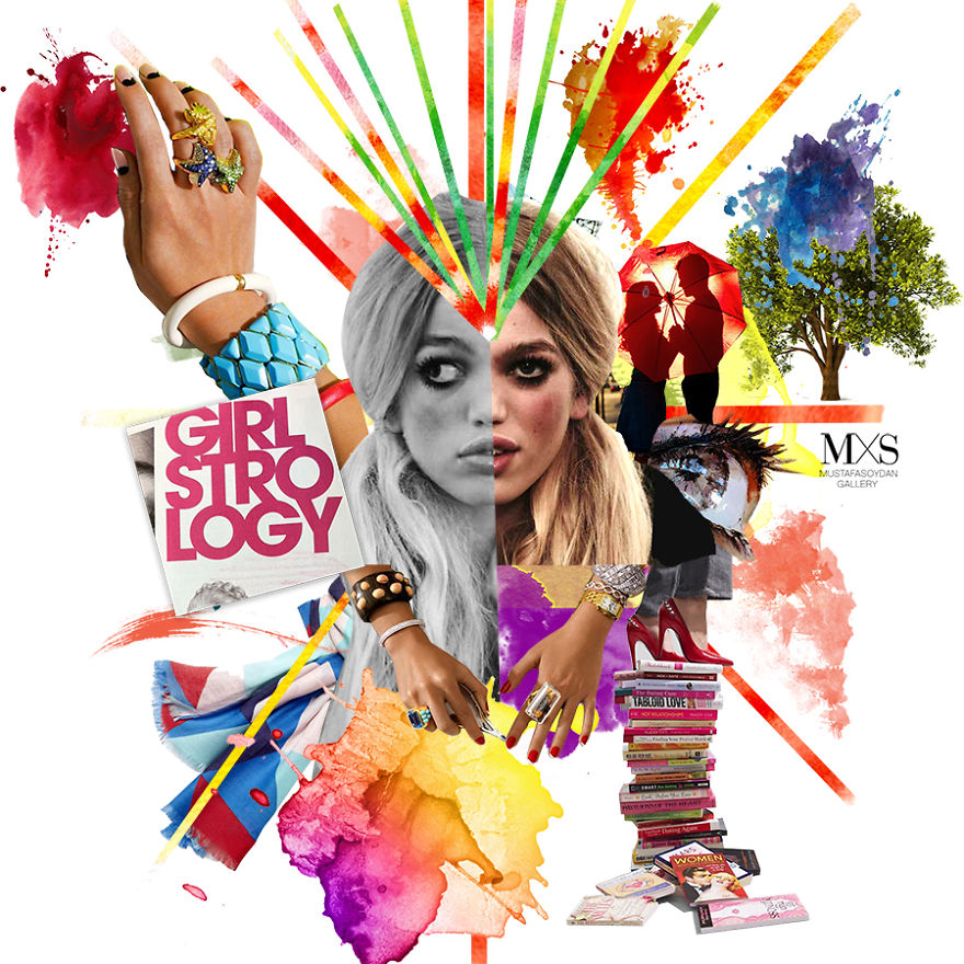 I Create Colorful Fashion Collages