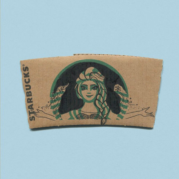 Anonymous Artist Turns Starbucks Mermaid Into Pop-culture Characters