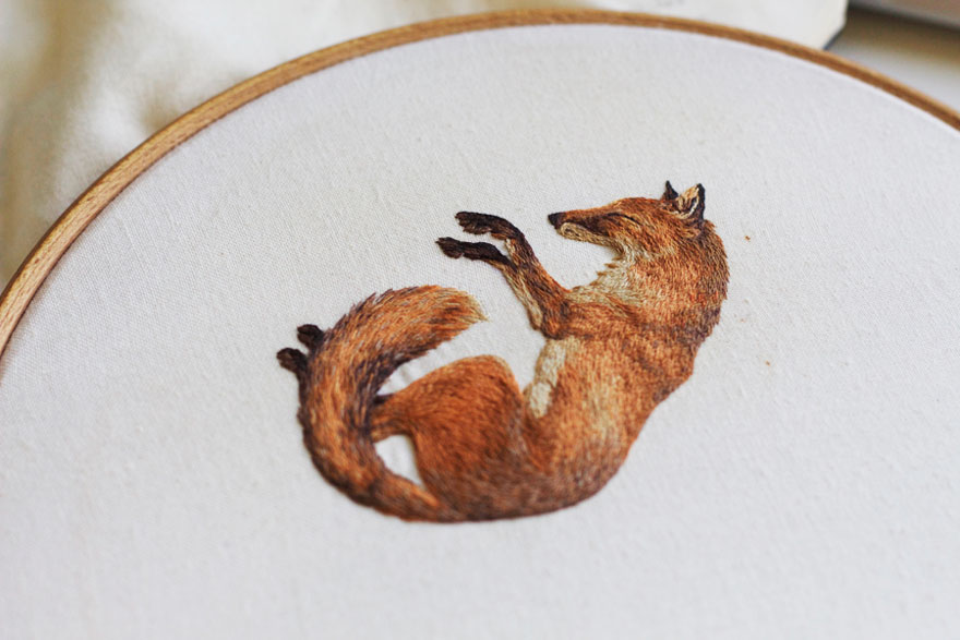 New Embroidered Animals By Chloe Giordano