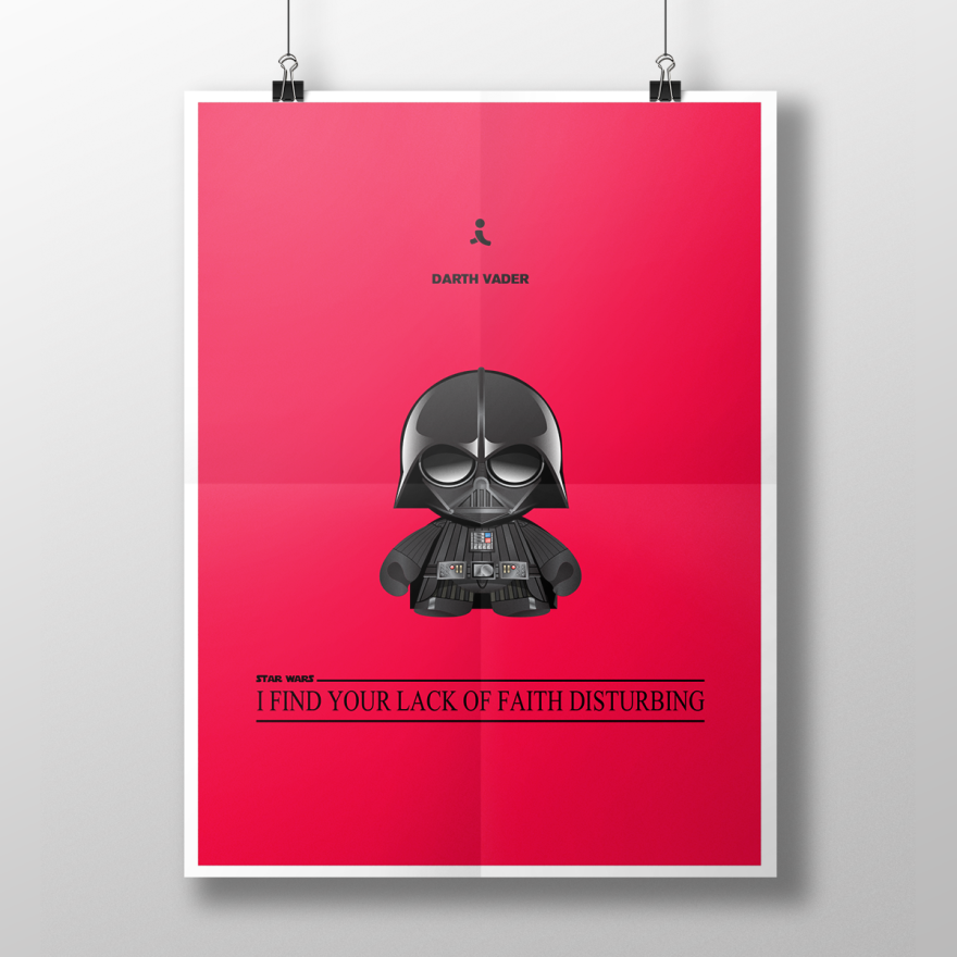 Iconic Characters And Their Quotes Illustrated In Minimalist Posters