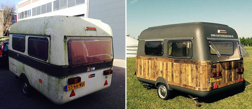 I Converted A Vintage Caravan Into A Mobile Office Space