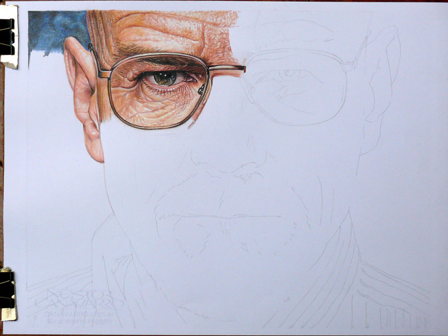 I Drew A Hyper-Realistic Portrait Of Walter White In 60 Hours