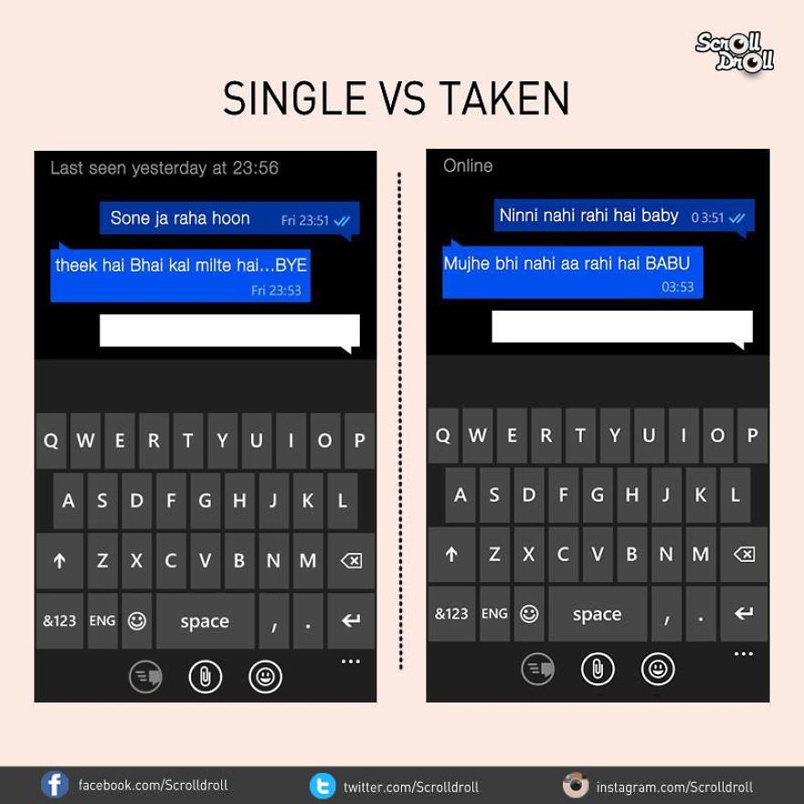 means single or taken)
