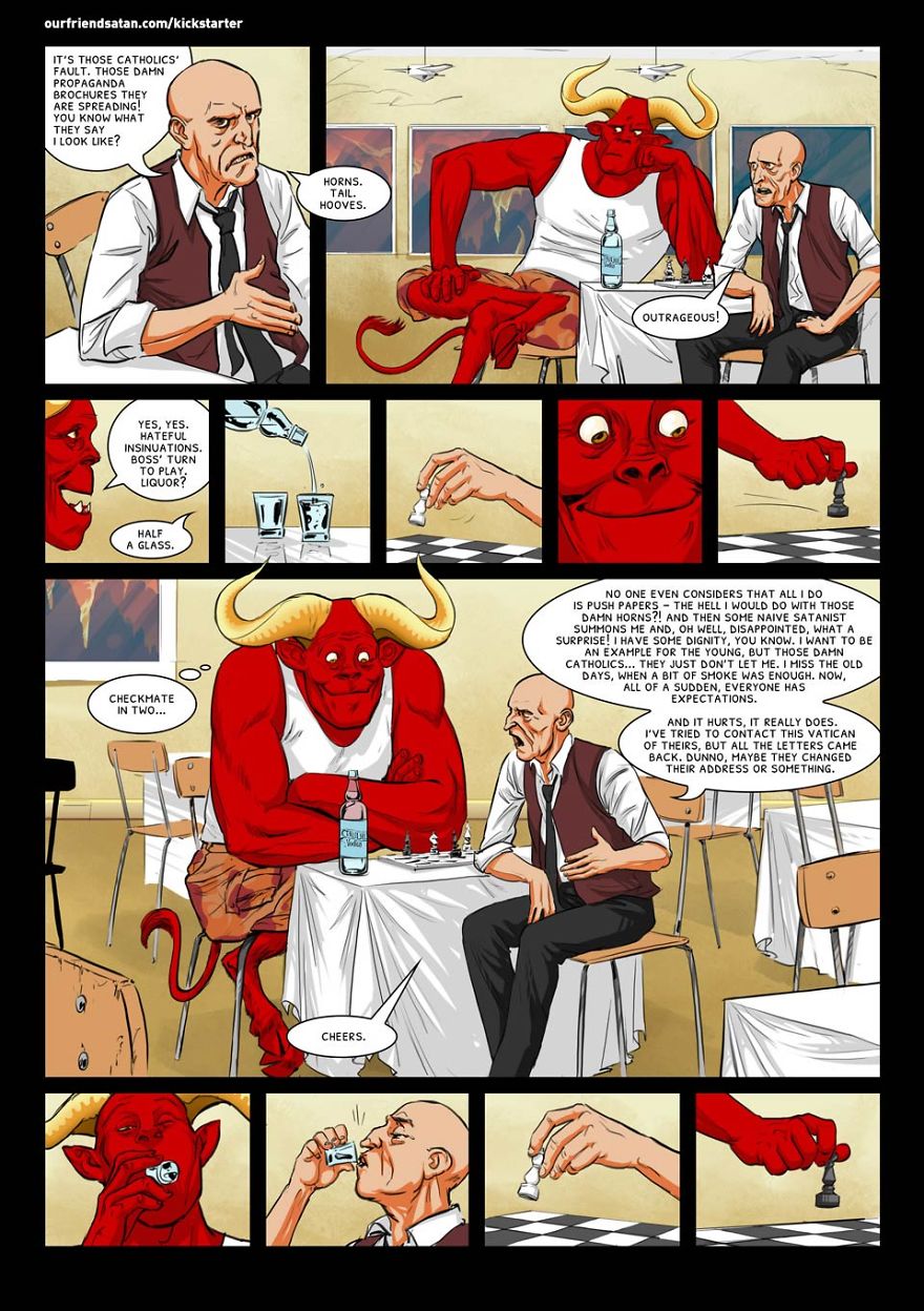 Hilarious Graphic Novel About Depressed Satan And Diabolical Pope