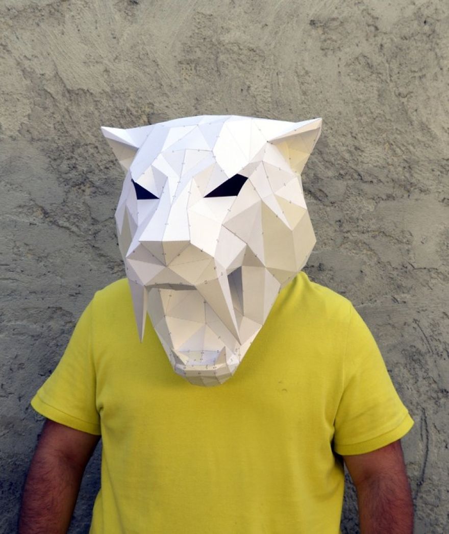Make Your Own Geometric Animal Mask | Bored Panda