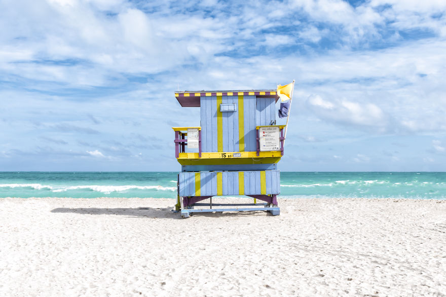 No Lifeguard On Duty: Colorful Lifeguard Cabins I Found In Miami