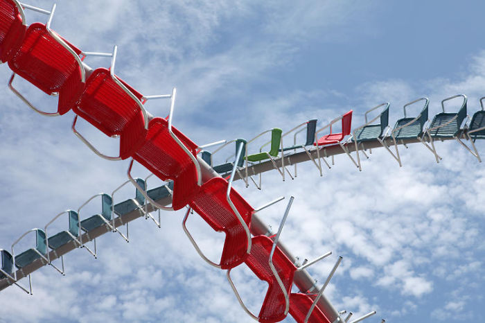 This Amazing Upside-down Roller Coaster Made Out Of European Cafe Chairs Pops Up In France