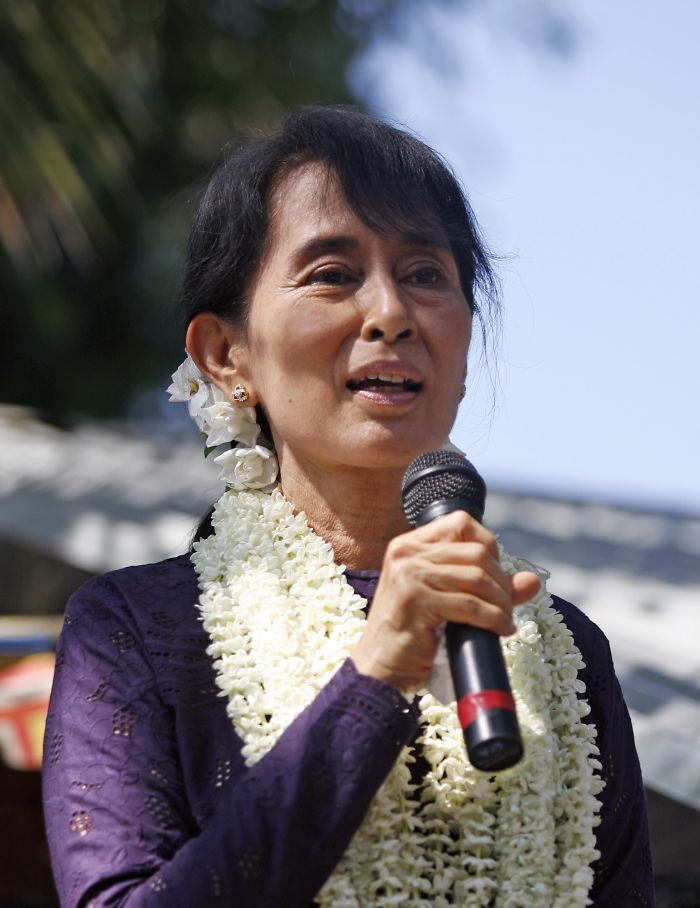 Suu Kyi (burma) Was Under House Arrest For 15 Yrs For Her Pre-democracy Campaigning.