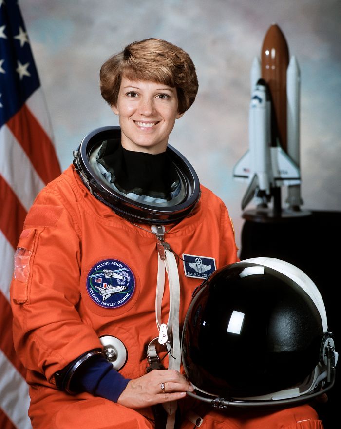 Commander Eileen Collins, First Female Space Shuttle Pilot And Mission Commander.