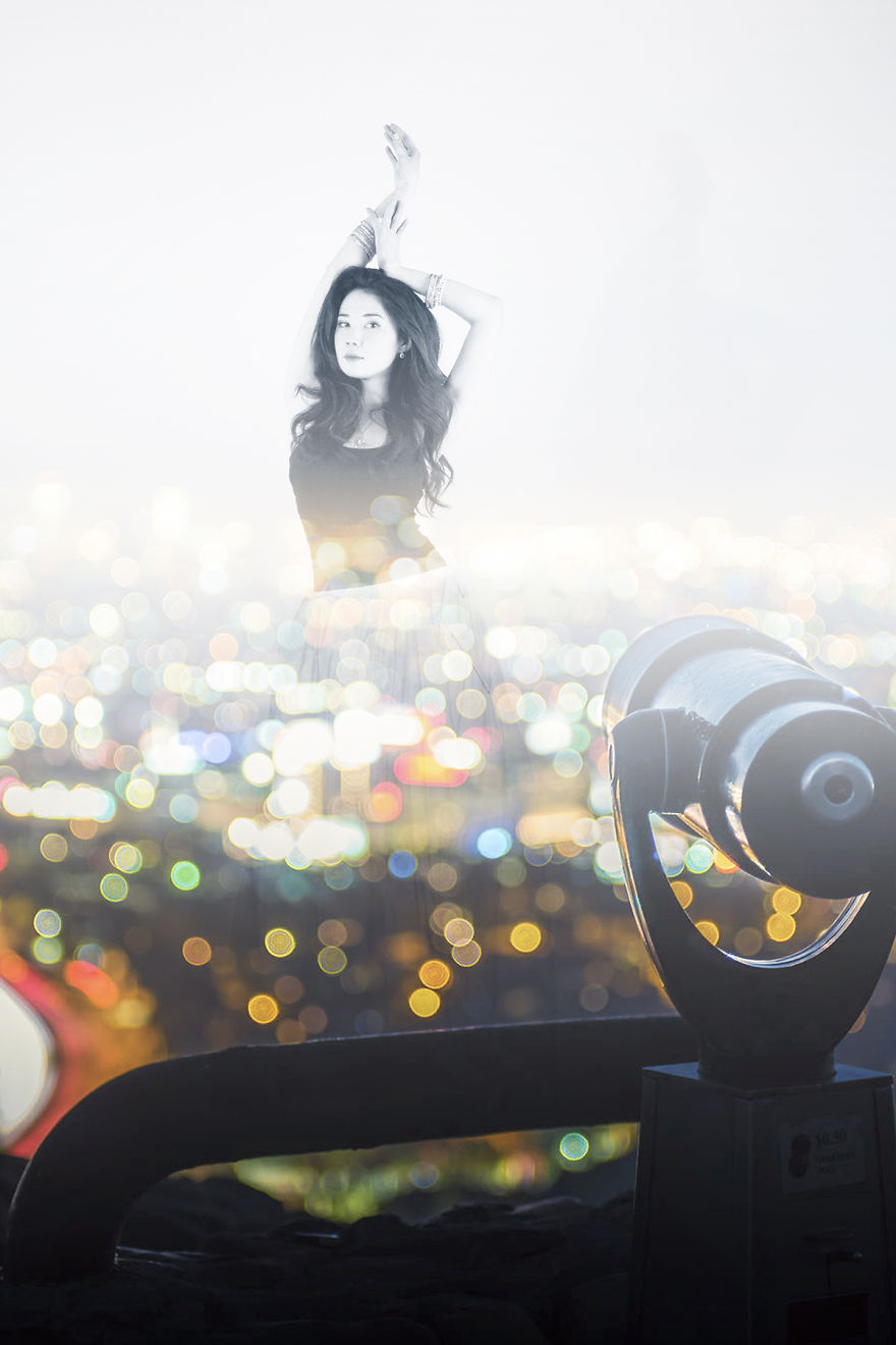 Double Exposure Portraits By Lesya Liu