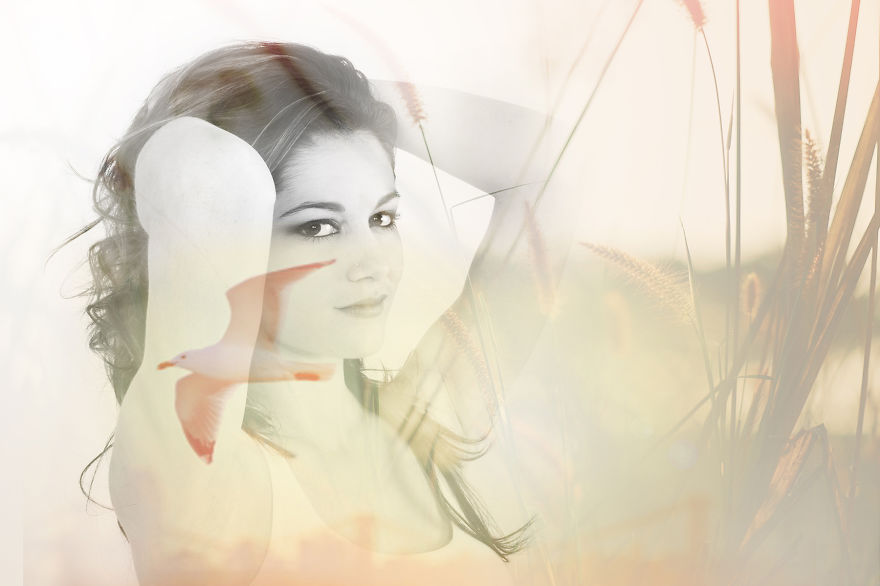 Double Exposure Portraits By Lesya Liu