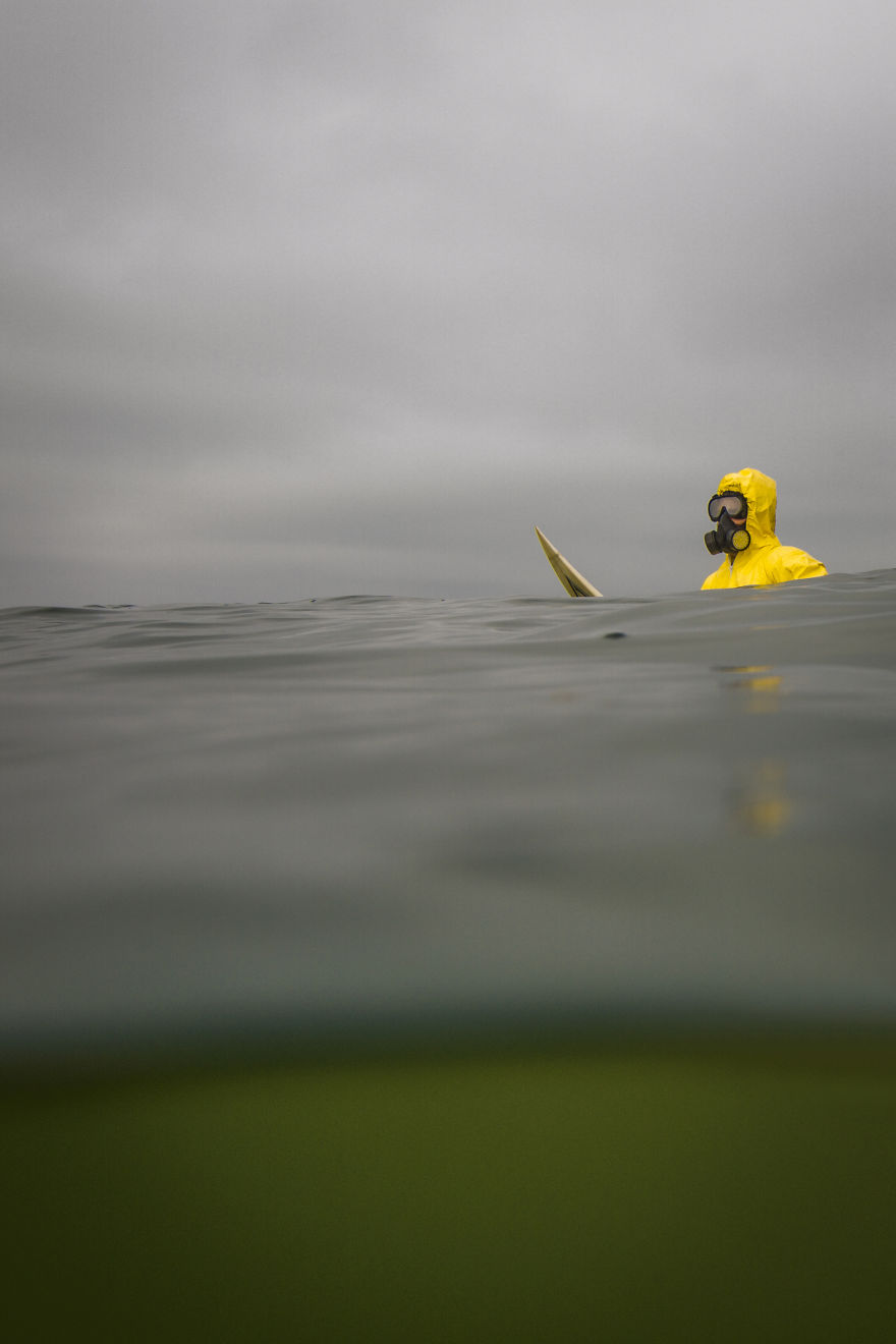 Hazmat Surfing: My Photos Predict A Poisonous, Dark Future For Our Oceans
