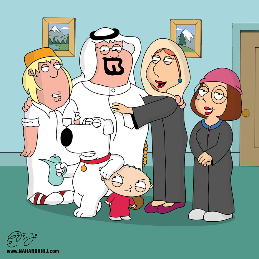 Famous Cartoon Characters With Arabian Twist | Bored Panda