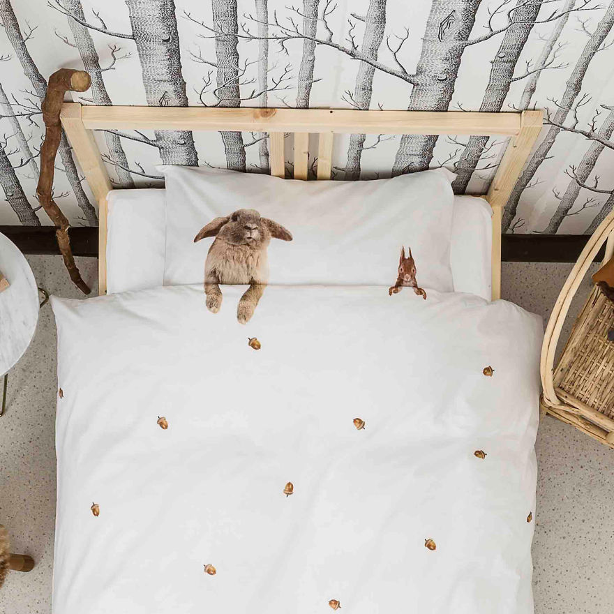 Ready For Your Winter Sleep? 'furry Friends' Bedding By Snurk, 100% Cotton
