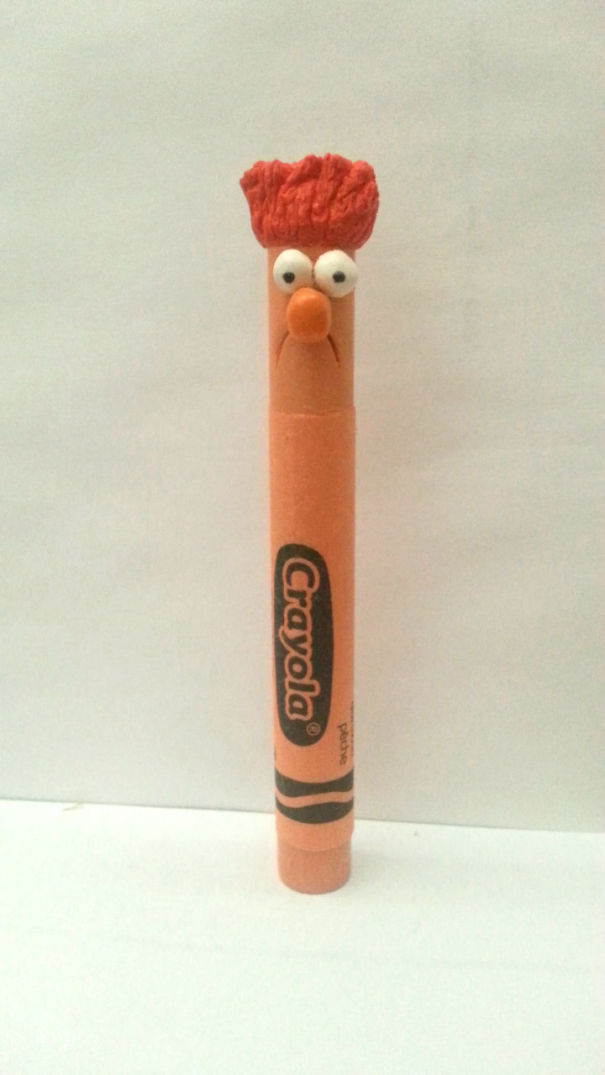Joyful Crayon Sculptures That I Carve After Spending All Day Taking 911 Calls