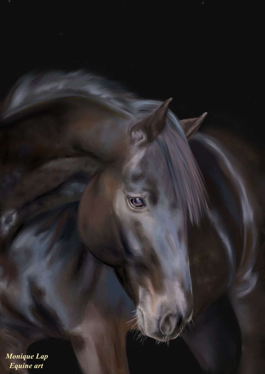 I Create Digital Horse Paintings | Bored Panda