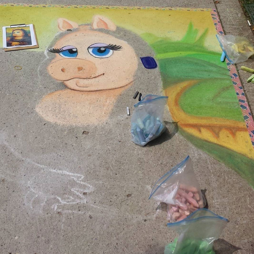 I Picked Up Some Sidewalk Chalk While My Kids Played Outside And Then This Happened