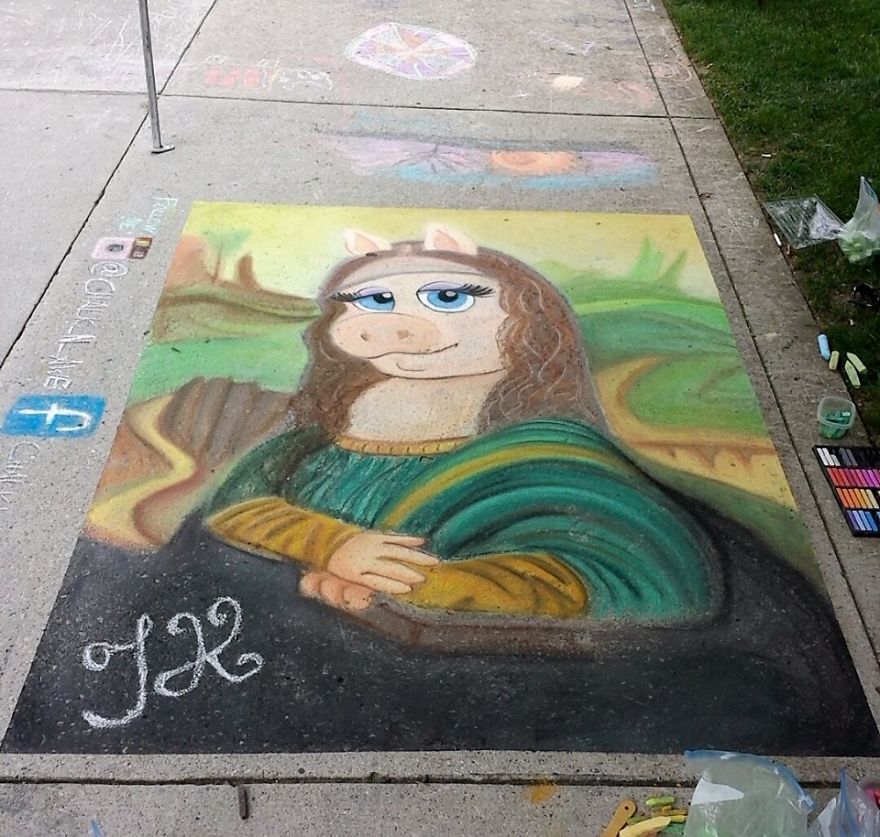 Artist's chalk drawings upset landlord but win big on TikTok