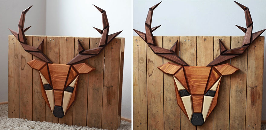 Wooden Zoo: I Make Geometric Animal Heads From Wood