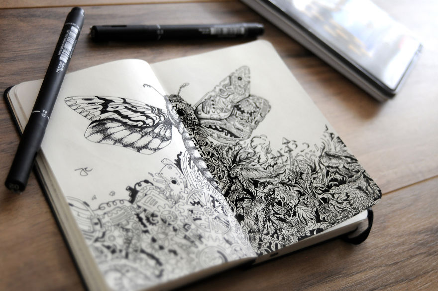 Surreal Creatures Bloom And Burst Across My Sketchbook