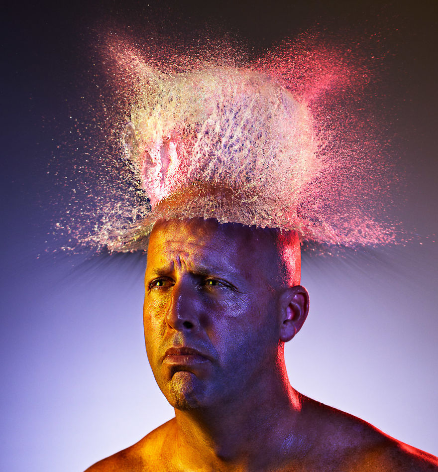 Incredible Water Wigs Done With Exploding Water Balloons