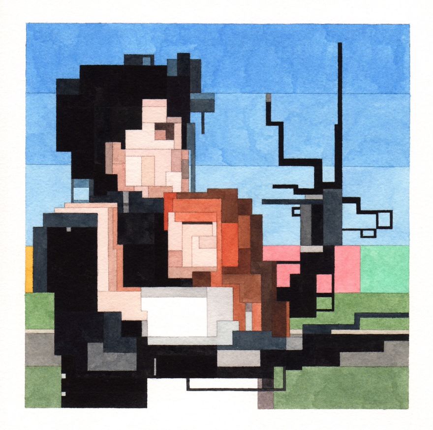 Elucidation: Pixelated Paintings At White Walls Gallery
