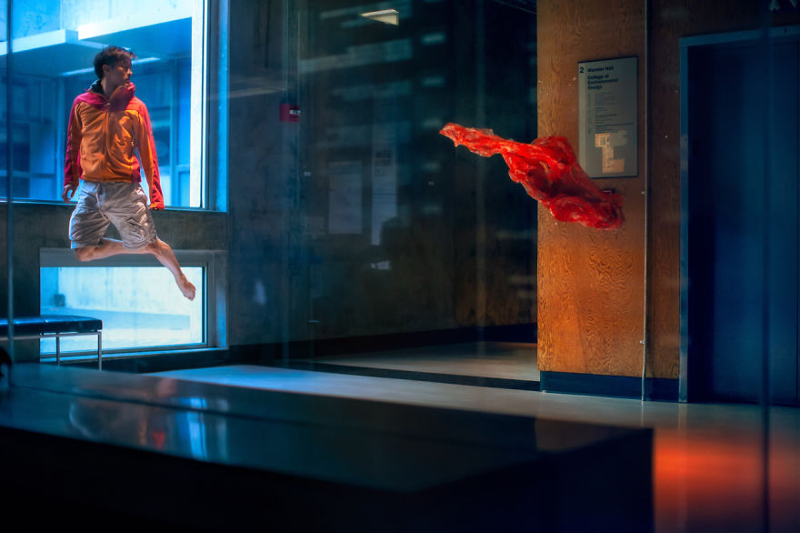 Ballet Dancer Masters Taking Self-Portraits While Floating In Mid-Air