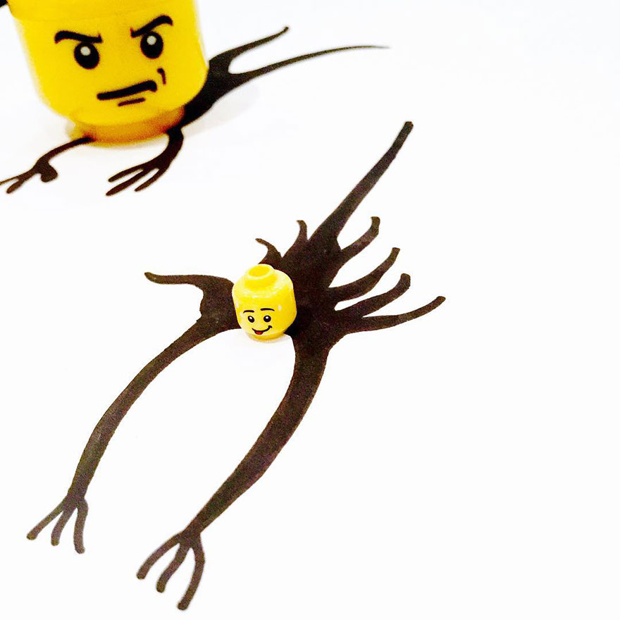 My Mate And His Son Make These Wicked Images By Drawing Bodies To Lego Heads