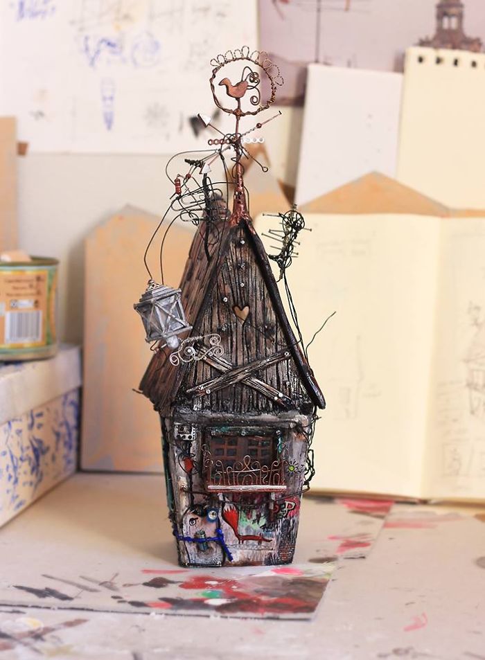 Artist Makes Surreal Houses From Trash She Finds On The Street