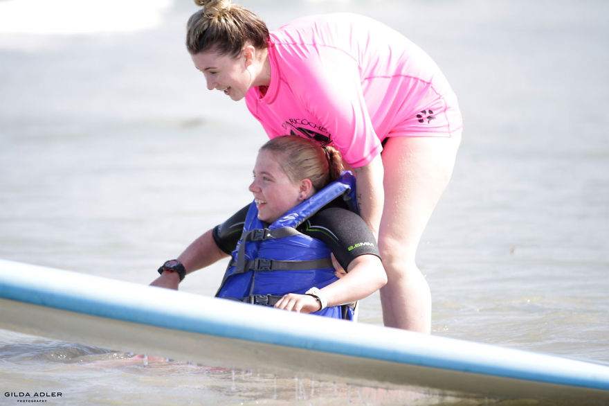 Two Sisters With Same Terminal Illness Catch Waves With My Surfing Dog