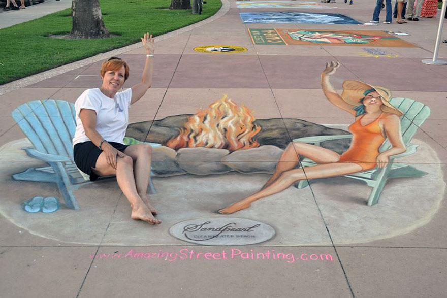 After I Was Laid Off At Age 45, I Became A 3D Street Artist