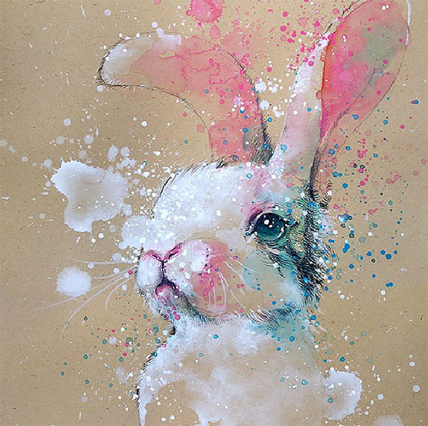 Splashed Watercolor Paintings By Tilen Ti | Bored Panda
