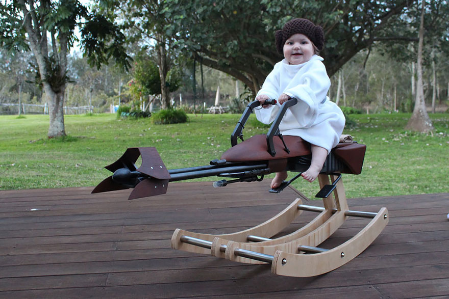 Dad Builds ‘Star Wars’ Rocking Horse For His Daughter’s First Birthday