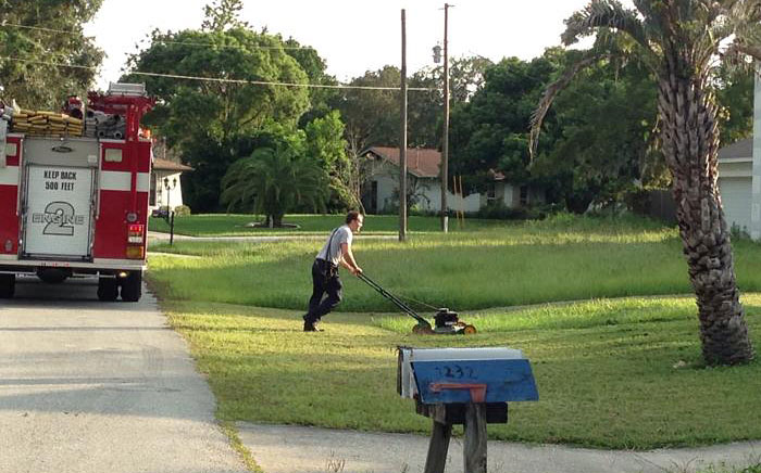 Man Has Heart Attack While Mowing Lawn; Firefighters Finish Mowing Lawn After Saving Him