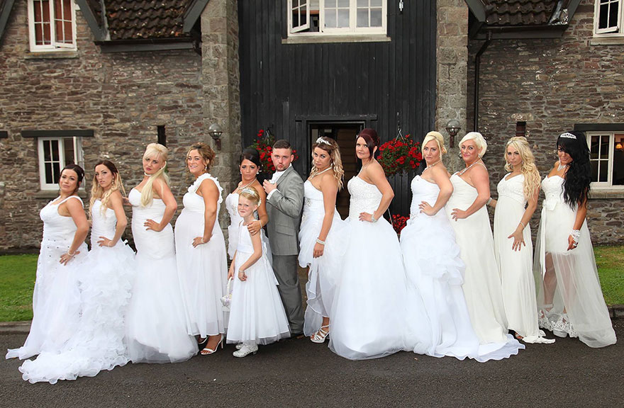 This Gay Couple Asked All Their Bridesmaids To Wear Wedding Dresses