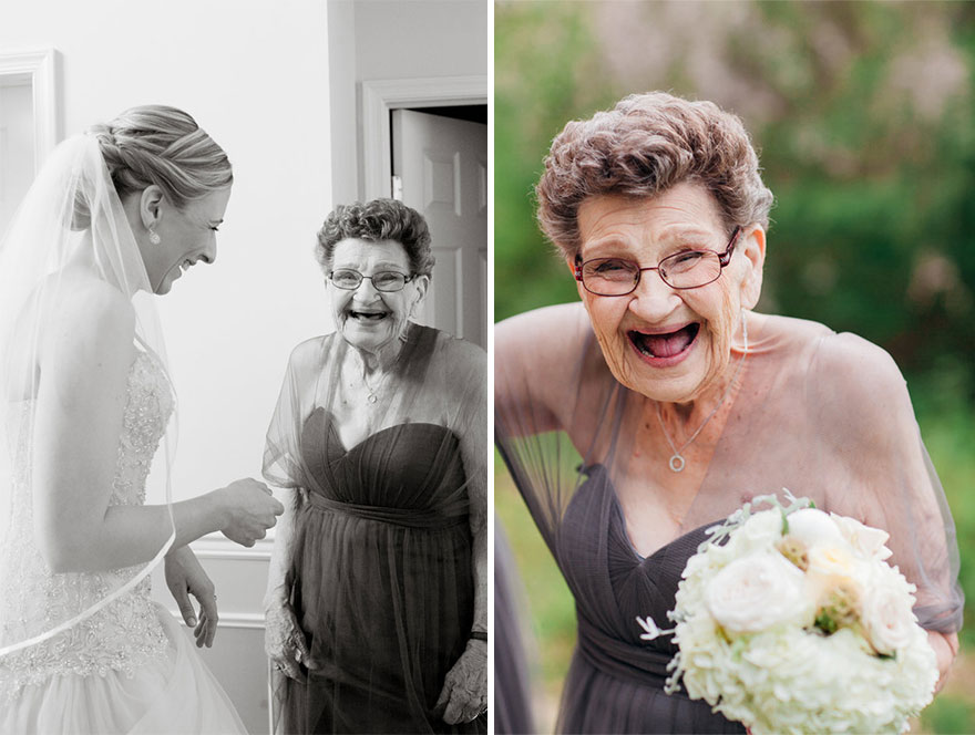 Bride Invites Her 89-Year-Old Grandma To Be A Bridesmaid At Her Wedding
