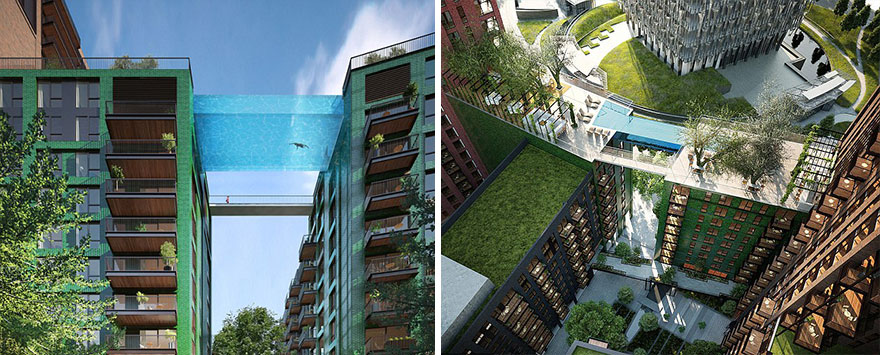 World's First Glass-Bottom “Sky Pool” Will Let You Swim 115 Feet Above London