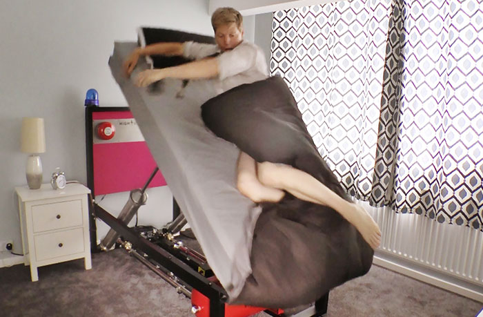 Inventor Creates High Voltage Ejector Bed For People Who Can’t Wake Up
