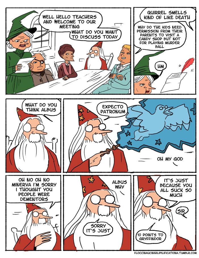 Image result for dumbledore assigning points comic
