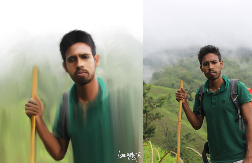 My Photorealistic Potraits Over Photographs Drawn With Adobe Photoshop Cs6