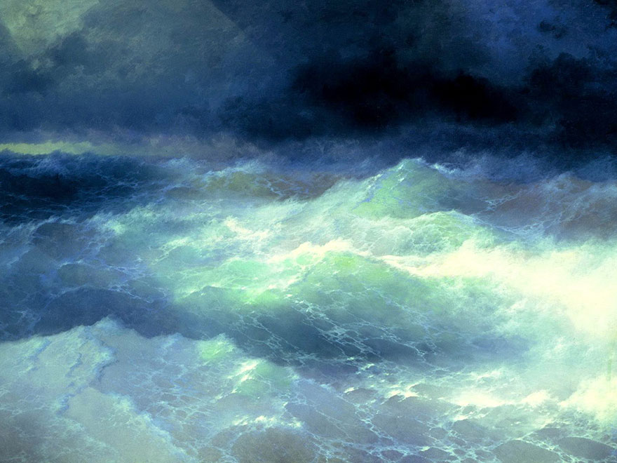 Hypnotizing Translucent Waves In 19th Century Russian Paintings Capture The Raw Power Of The Sea